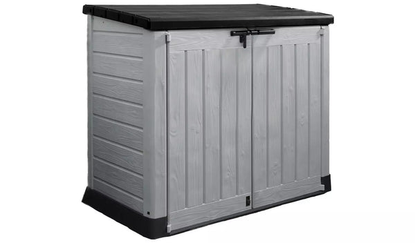 Keter Store-It-Out Max 1200L Outdoor Garden Storage Box – Grey, Weatherproof Wheelie Bin Shed