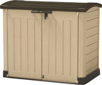 Keter Store-It-Out Arc 1200L Outdoor Storage Box – Brown, Weather-Resistant Wheelie Bin Shed