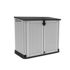 Keter Store-It-Out Midi 880L Outdoor Garden Storage Box – Grey & Black, Lockable Resin Shed