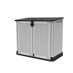 Keter Store-It-Out Midi 880L Outdoor Garden Storage Box – Grey & Black, Lockable Resin Shed